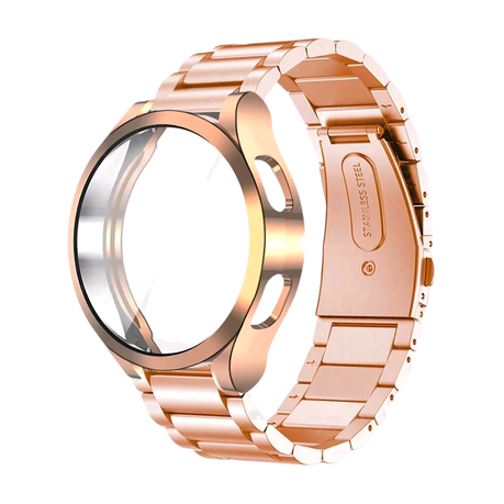 Rose Gold Stainless Steel Watch Strap for Samsung Galaxy Watch 6 - 44mm Image