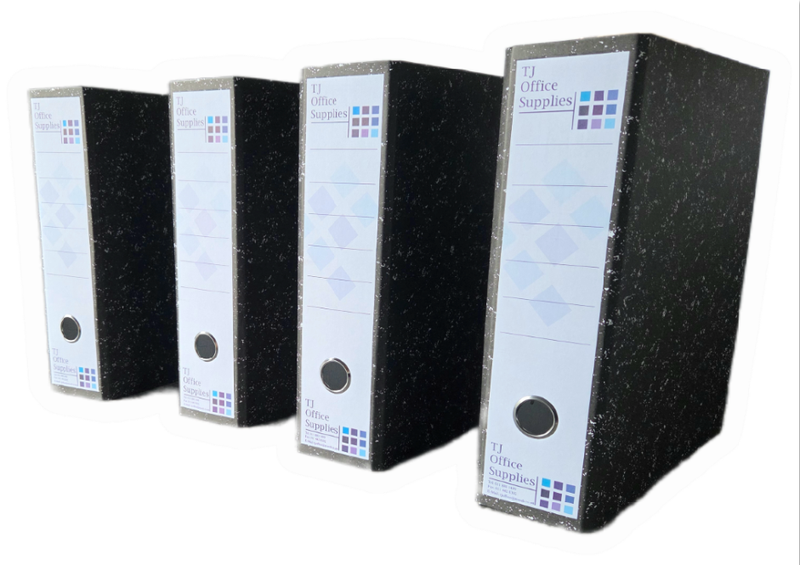 Lever Arch File A4 Upright Mottled Board - 80mm Spine (Pack of 4)
