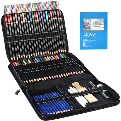 96 Piece Art Sketch Painting Set With Storage Bag and Sketchbook