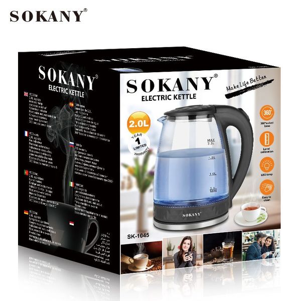 Borosilicate Glass Electric Kettle with Auto Shut-Off