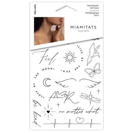 Set of Set of Temporary Tattoo FEEL LOVE (20 tattoos) Image