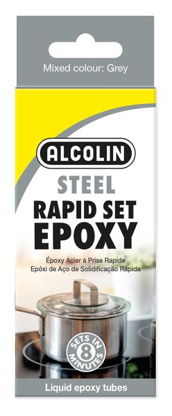Alcolin Epoxy Liquid Rapid Set Steel - 2 x 20g