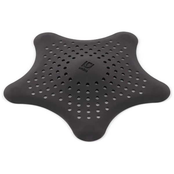 Umbra Starfish Hair Catcher Drain Cover Black Silicone Bath Shower