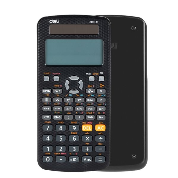 Deli Scientific Calculator 552Function - Textbook Display Black