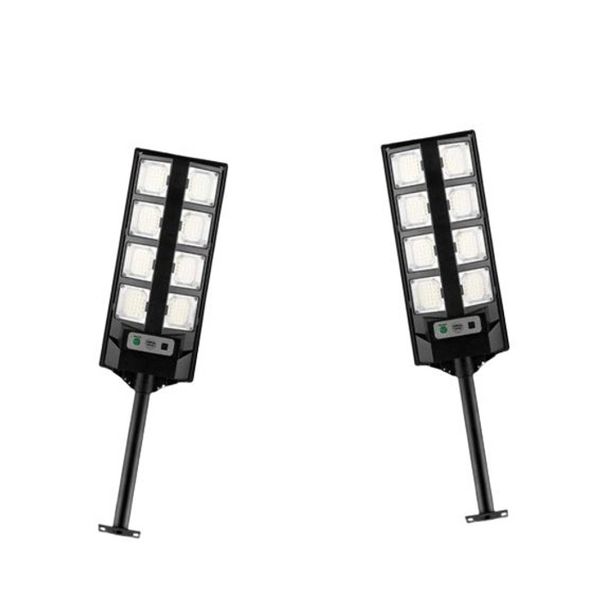 2 Pack Solar Outdoor Street Light with Remote Control-BK 260-8