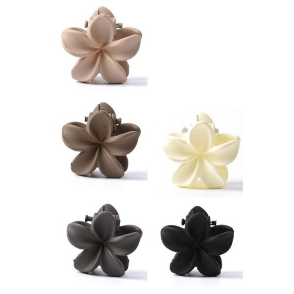 5 Pieces Tropical Mini Hair Clips Set - 2.5cm Flower Claw Clips