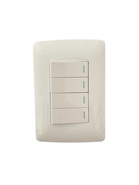 MrUL-Modern 4 Lever 1 Way Light Switch Pack of 5