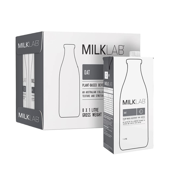 MILKLAB Oat Milk - Creamy, Sustainable, and Barista - Approved - 8 x 1L