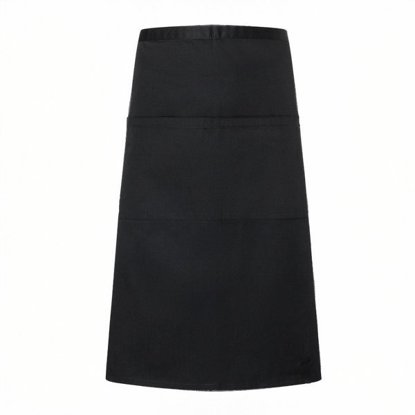 The Chef Collection Black Poly-cotton twill Bistro Full Length Apron