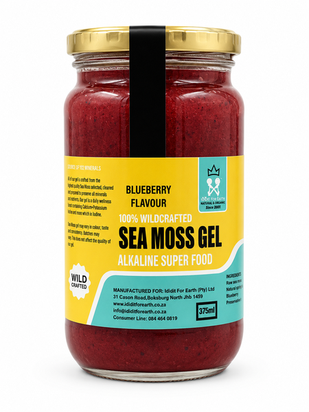 Ididit For Earth Blueberry Sea Moss Gel Wildcrafted Superfood 375ml