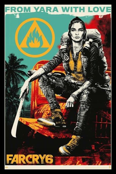Far Cry 6 - Yara With Love Poster with Black Frame