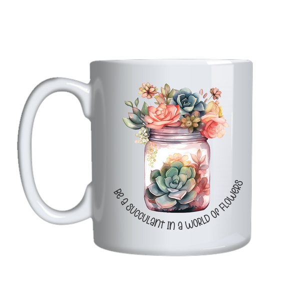 World of Flowers Coffee Mugs for Succulant Lovers Graphic Cup Present 027