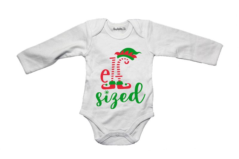 Elf Sized - Christmas - Long Sleeve - Baby Grow