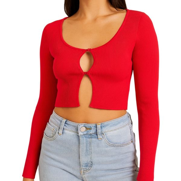 Missy Missi Ladies Cropped Cardigan