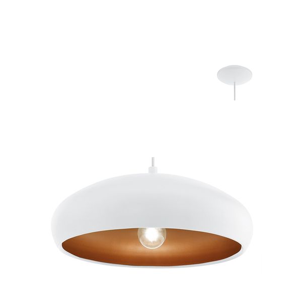 Eurolux - Mogano1 Pendant 400mm White/Copper