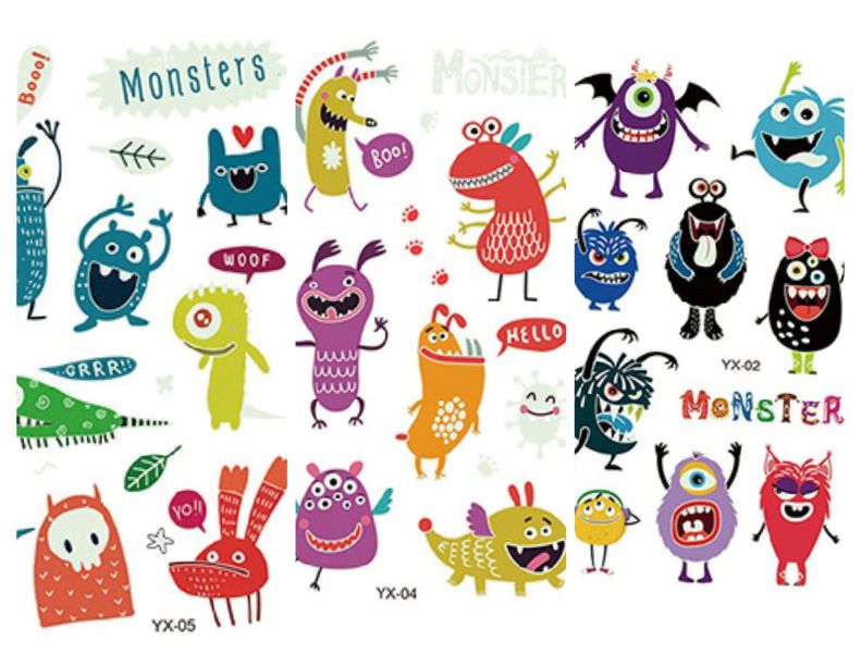 Kids Tattoos Luminous Range - Monster Land