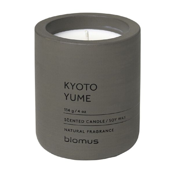 Blomus Scented Candle: Kyoto Yume in Dark Grey Container Fraga 6.5cm