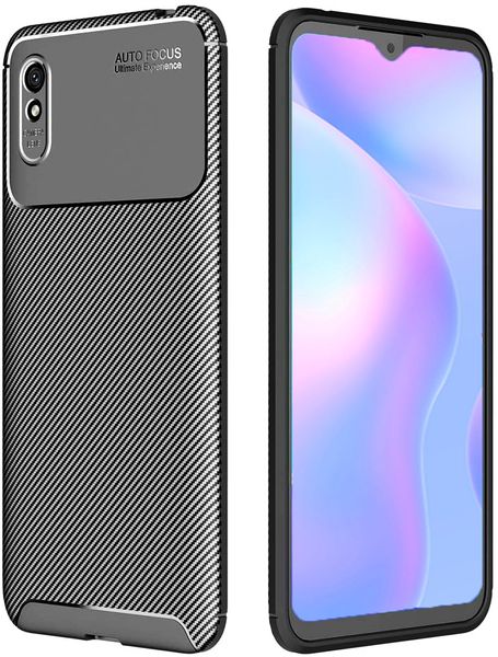 Tekron Premium Shock Resistant Slim TPU Carbon Case for Xiaomi Redmi 9A