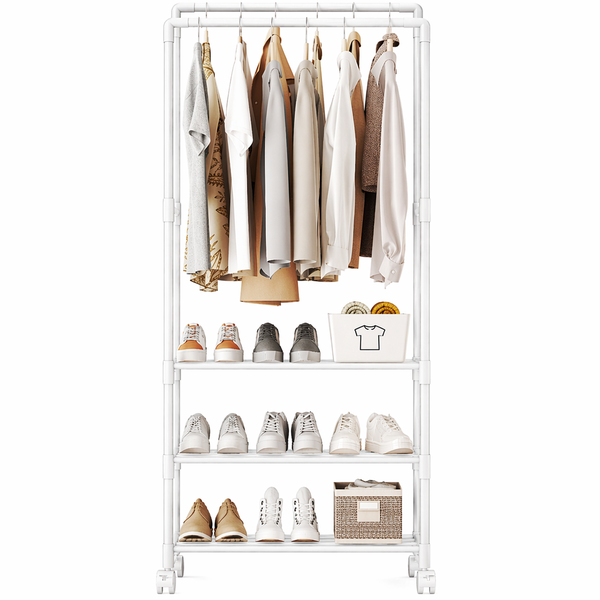 White Coat and Shoe Rack