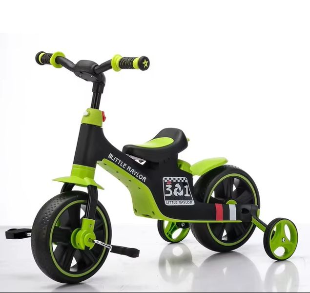 3-in-1 Kids Tricycle with Adjustable Parent Handle and Training Wheels