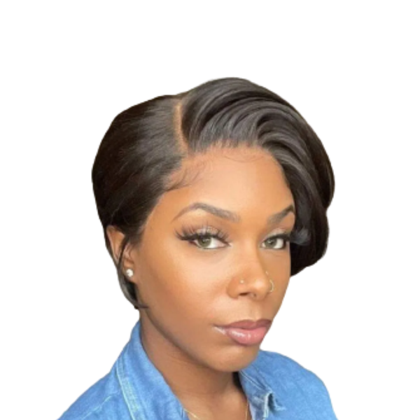 Brazilian Pixie Cut Wig, T-Part Frontal Wig