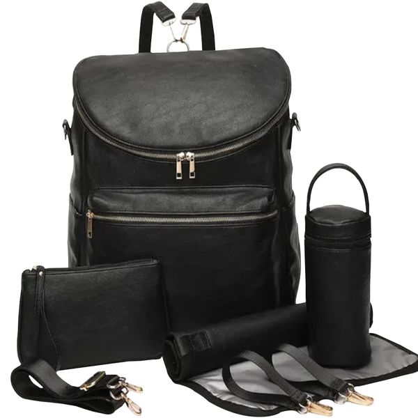 Tahani Vegan Leather Diaper Bag