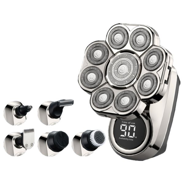 9D Head Shavers for Bald Men,5-in-1 Head Shaver Waterproof Wet/Dry