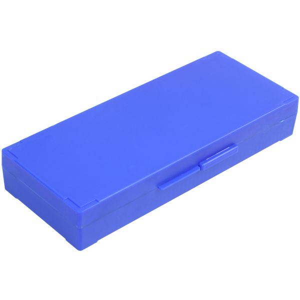 Plastic 50-Place Microslide Slide Microscope Box Blue