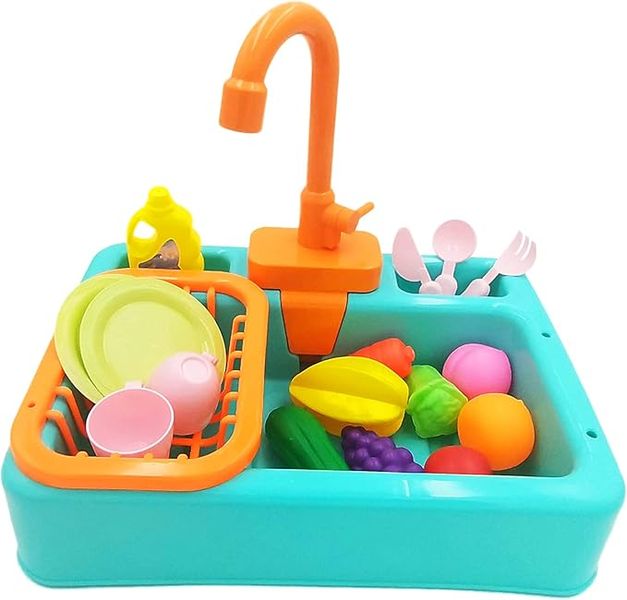 Pretend Play Kids Kitchen Sink Toys Set
