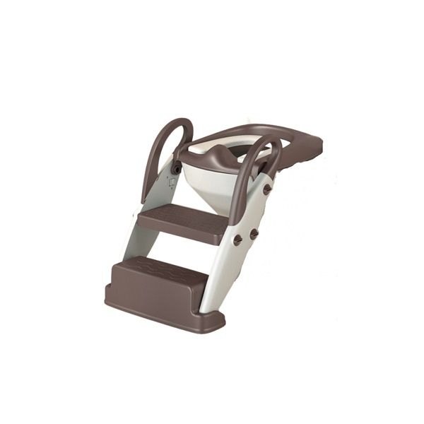 Multifunction Folding Baby Potty Ladder Potty -Dark brown