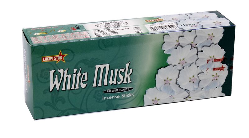 Lucky Star White Musk Premium Quality Incense Sticks - 120 Sticks