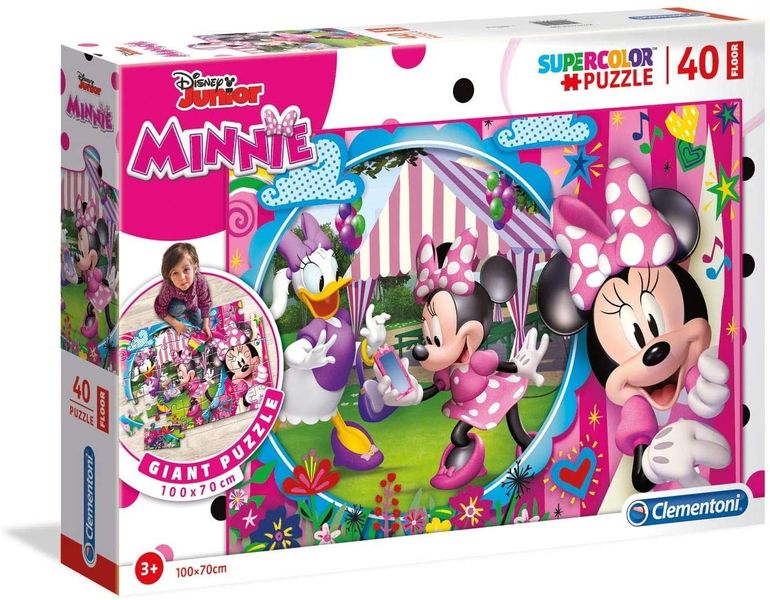 Clementoni 40-Piece Floor Puzzle-Minnie Mouse Happy Helpers