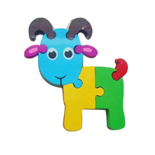 8-Piece Educational Wooden Goat 3D Puzzle F41-71-25