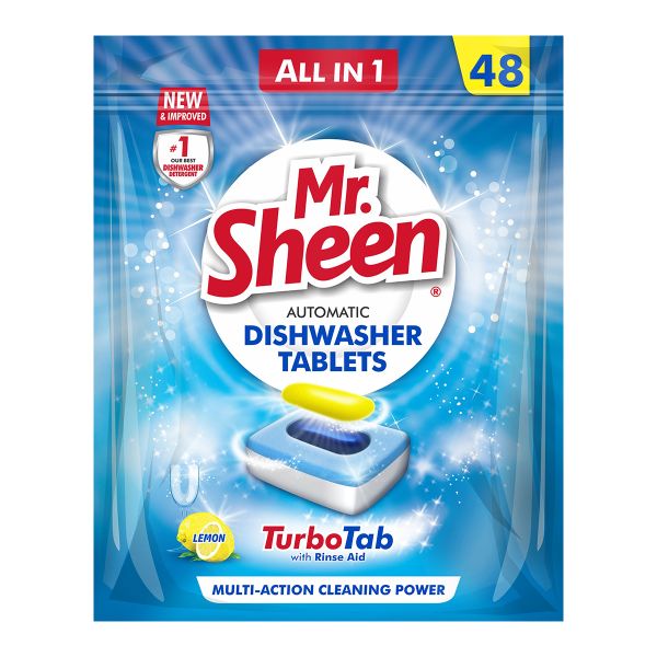 Mr Sheen Dishwasher Automatic Tablets Lemon 48Pc - 2 Pack