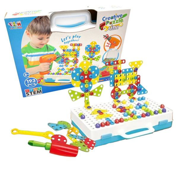 193 Piece Creative Puzzle - DIY Construction STEM Toy