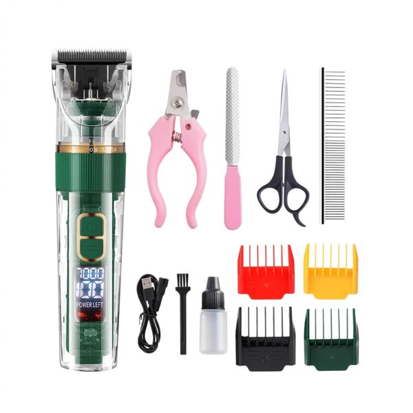 Professional Pet Hair Trimmer with Comb Guides