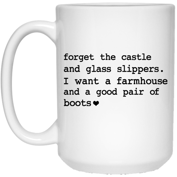 A Farmhouse and A Pair Of Boots Birthday Christmas Gift Coffee Mug