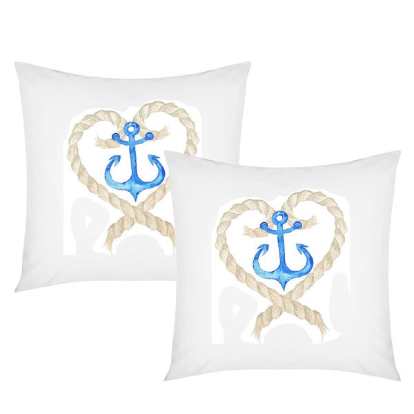 PepperSt - Scatter Cushion Cover Set - Nautical Heart