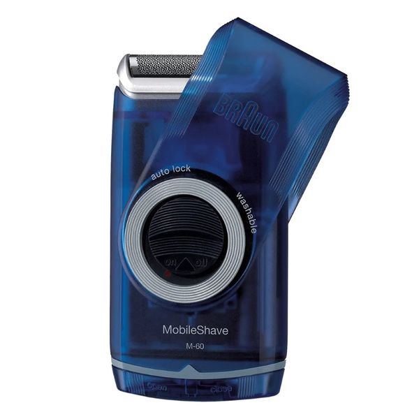 Braun MobileShave M-60 Travel Shaver - Transparent Blue