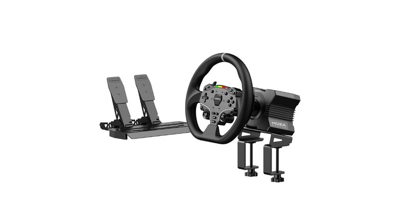 MOZA R5 Racing Simulator Bundle - Wheelbase, Steering Wheel and Lite Pedals