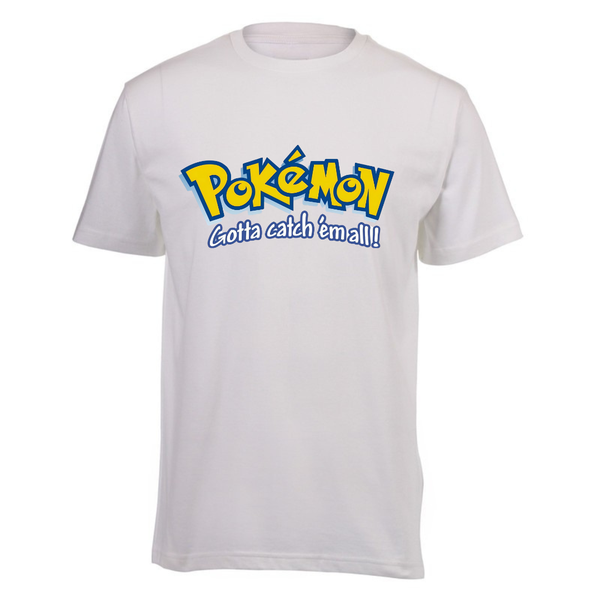Kids White Short Sleeve T-shirt - Pokemon Gotta Catch Them All