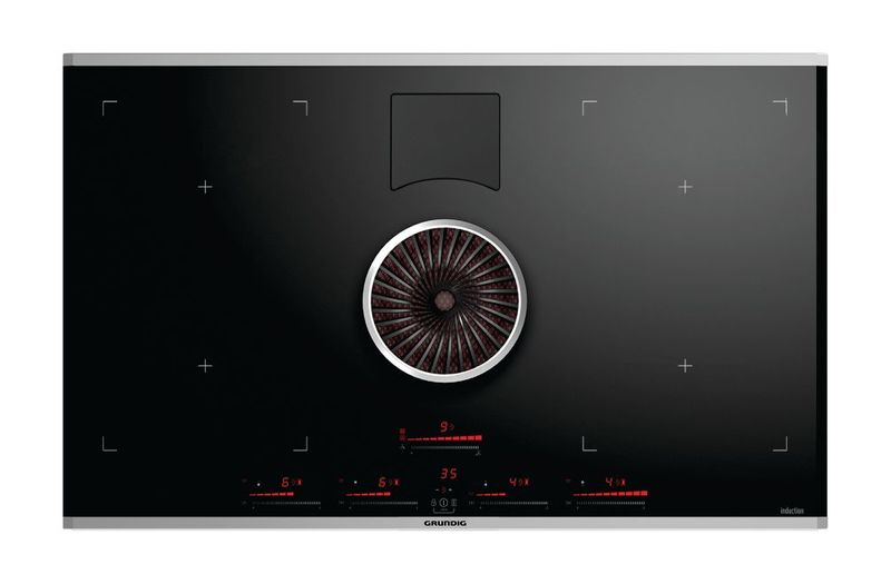 GRUNDIG 80cm Tesla Flexi Induction Hob with built in extraction GIEH824470
