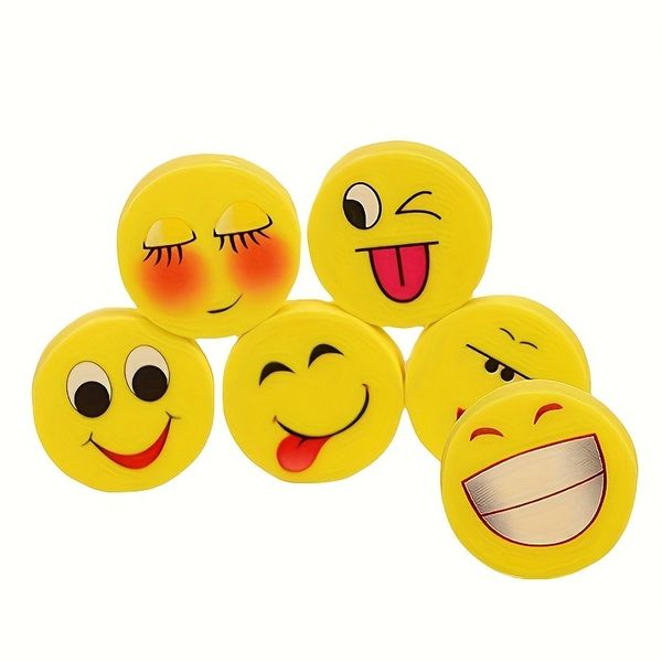 36 Smiley Face Erasers-Cute Emotional Expression Erasers for School Rewards