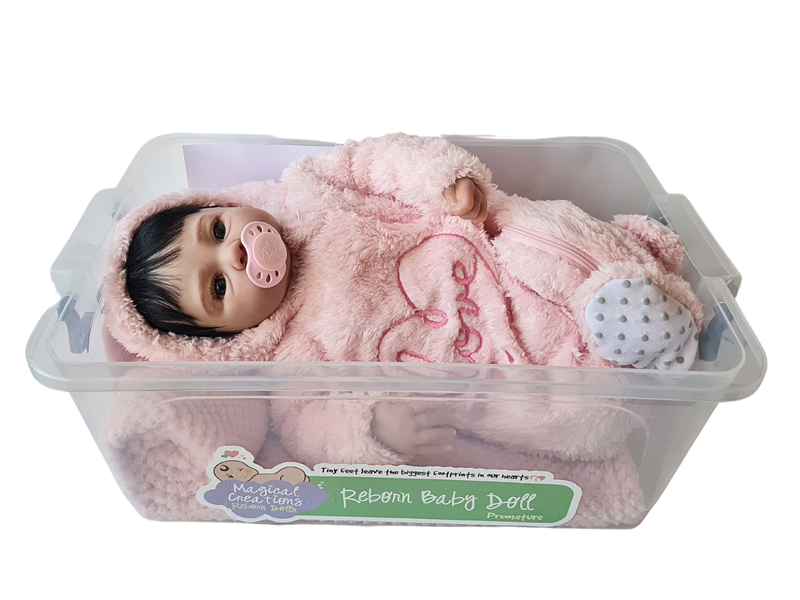 Reborn Baby Doll Hand Painted Rooted Hair