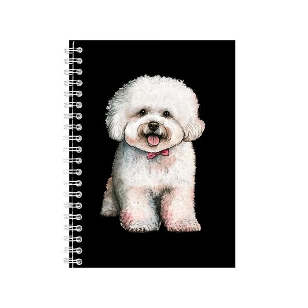 Bichon Frise A5 Notebook Spiral Lined Trendy Notepad Dog Idea 332