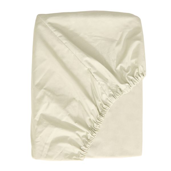 George &amp; Mason - 200TC P/C Percale Fitted Sheet Extra Depth - Stone