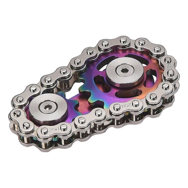 Metal Sprocket and Chain Fidget Spinner