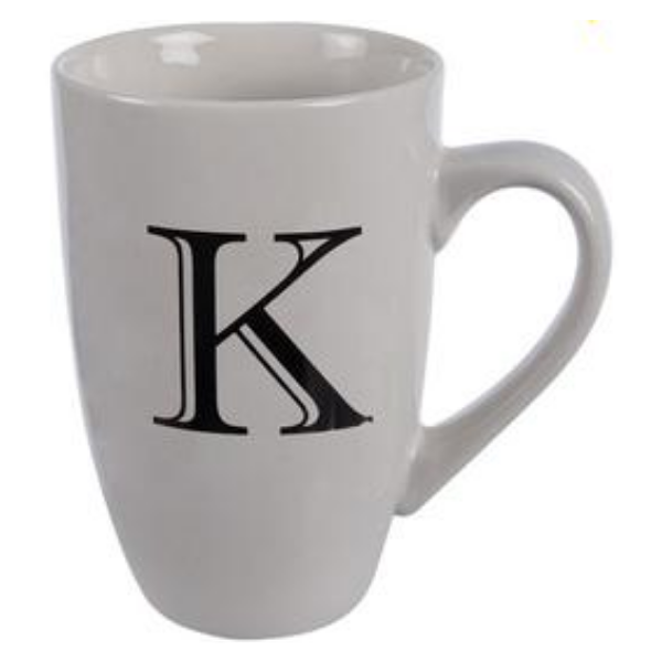 SD Homeware - Letter K Mug (2 x 400ml)