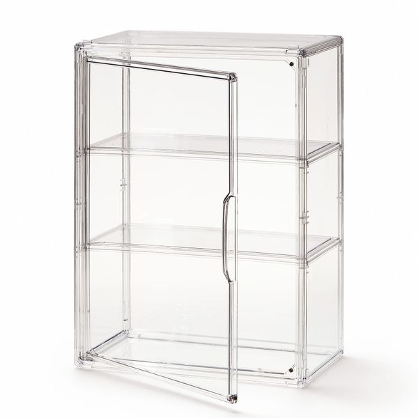 Chenshia 3 Tier Clear Acrylic Display Case Wall Mounted/Desktop Gift Stand