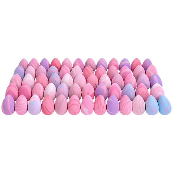 100 Piece Mini Marble Teardrop Beauty Blender Makeup Sponge Set